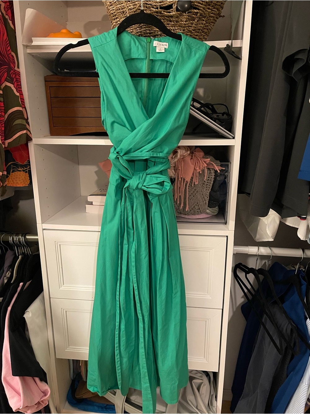 Green Wrap Maxi Dress